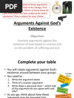 Arguments Against God's Existence