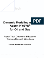 Dynamic Modeling Using Aspen HYSYS® For Oil and Gas - Course Number EB1105.06.04