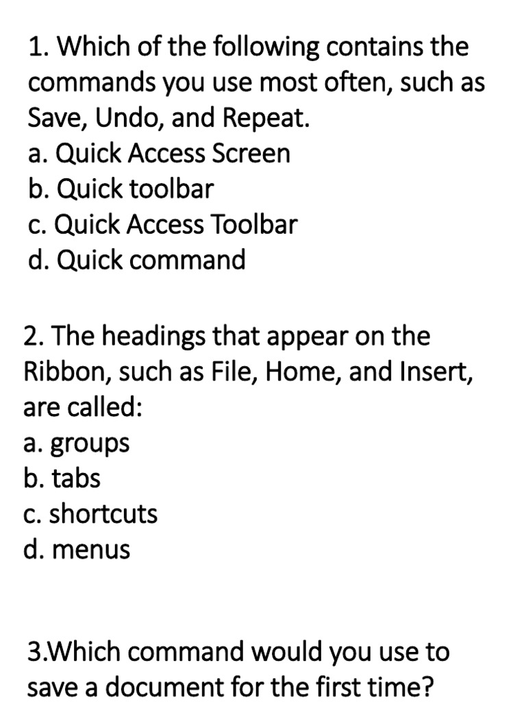Essential MS Word Commands Guide | PDF