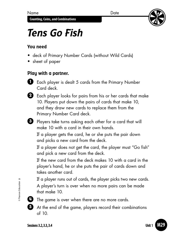 Tens Go Fish PDF