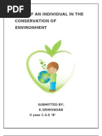 Download RoleofanIndividualintheConservationofEnvironmentbySriniVasSN37273260 doc pdf