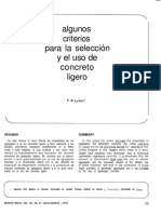 Algunos Criterios para La Seleccion y El Uso de Concreto Ligero