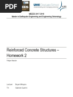 Reinforced Concrete Structures - Homework 2: MEEES 2017-2018 Master in Earthquake Engineering and Engineering Seismology