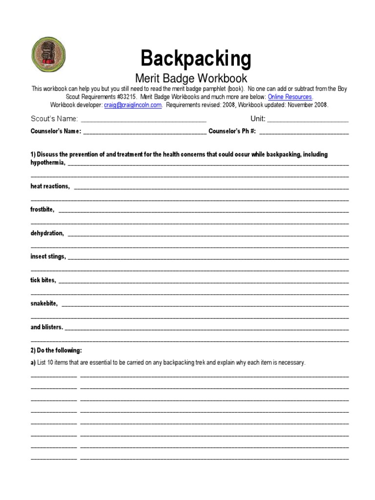 Essential Backpacking Safety Tips Pdf Backpacking Wilderness