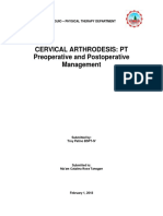 Cervical Arthrodesis: PT Preoperative and Postoperative Management