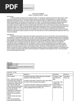 Unit Plan Lesson Outlines