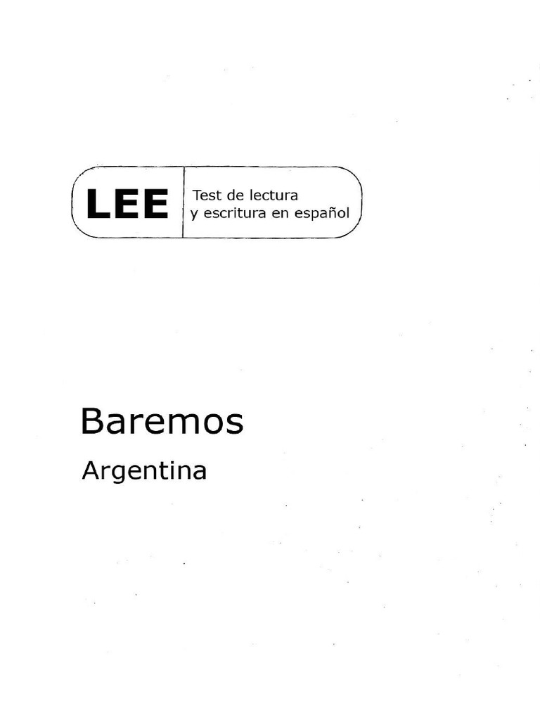 Baremos Test (LEE) | PDF