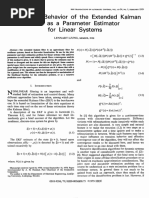 Ljung - Asymptotic Behavior of EKF as a Parameter Estimator for Linear Systems