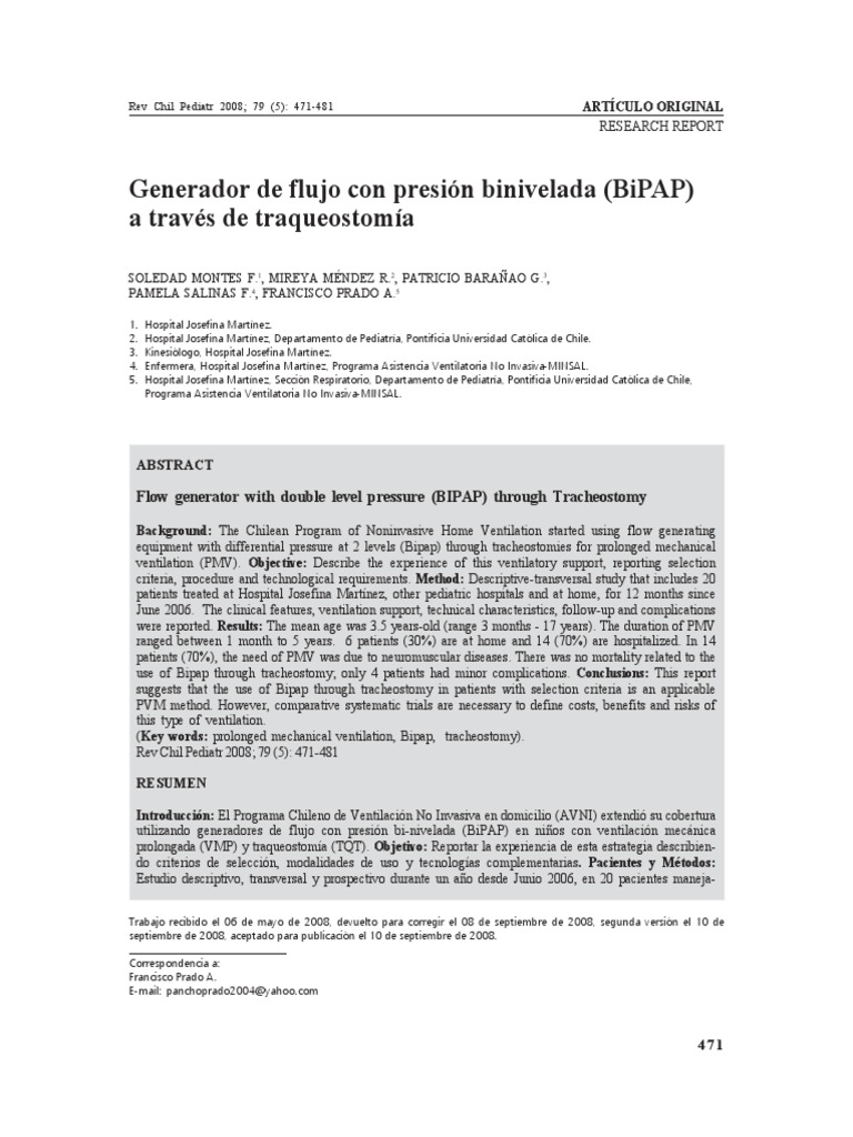 Bipap Por TQT | Descargar gratis PDF | Medicina | Especialidades Medicas
