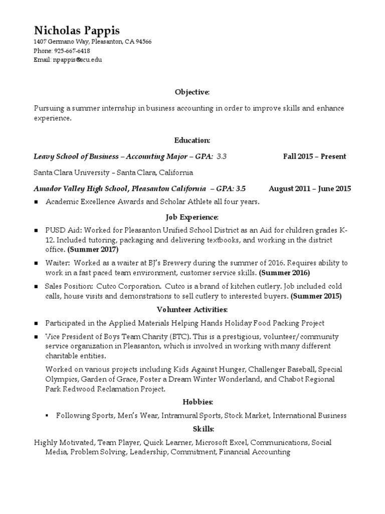 Npappis resume 2017 update pdf