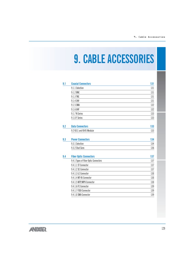09 Anixter Wire Cable Handbook 09 Cable Accessories PDF Electrical