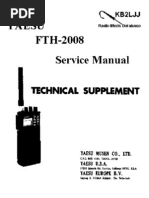 Yaesu FTH-2008 Technical Supplement Service Manual