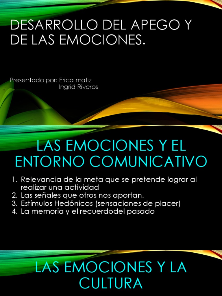 Desarrollo del apego y emociones infantiles | PDF | Teoría de apego ...