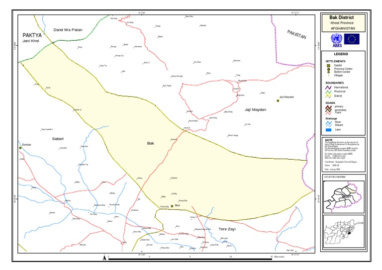 Khost Province Villages Map Overview | PDF