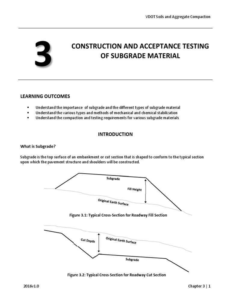 Subgrade Construction Testing Guide | PDF | Road Surface | Soil