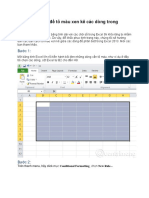 Excel tô màu xen kẽ