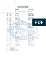 CCHS Lady Jets Softball 2017-2018 Schedule