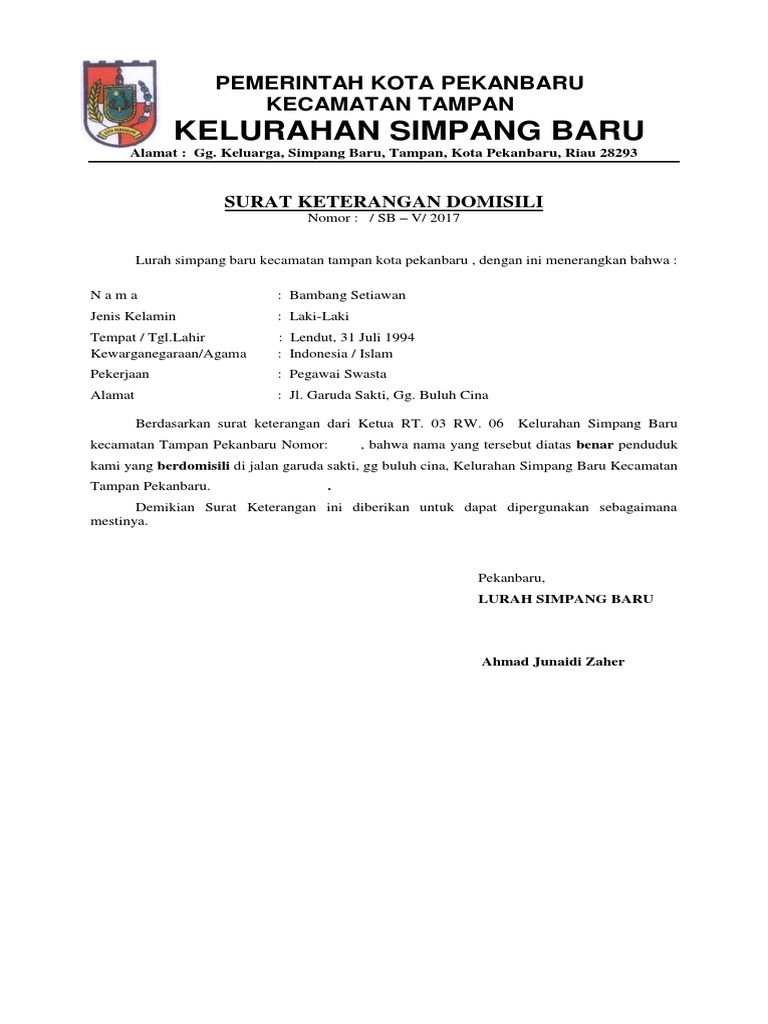 Pengertian Alamat Domisili Adalah
