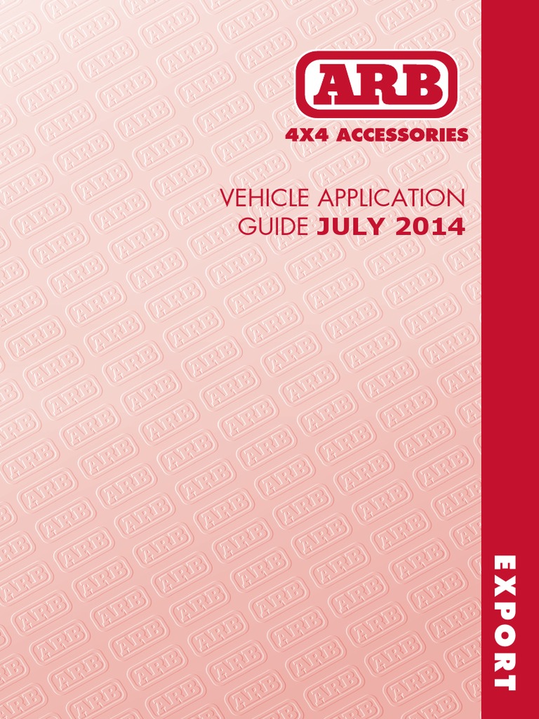 ARB Vehicle Application Guide 2014 | PDF