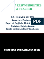 Role of a Teacher