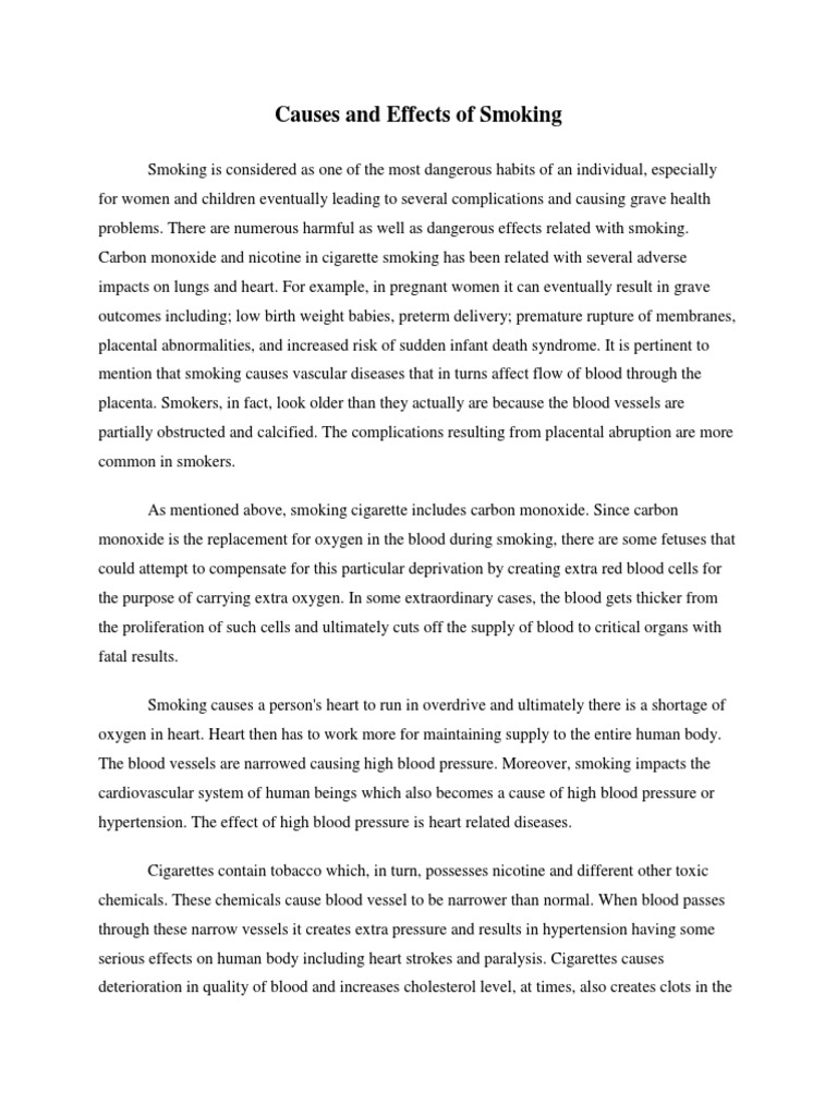 Health Risks of Smoking Explained | PDF | Tobacco Smoking | Addiction