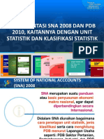 Implementasi SNA 2008 Dan PDB Dalam Kaitannya DG Unit Statistik Dan Klasifikasi Statistik