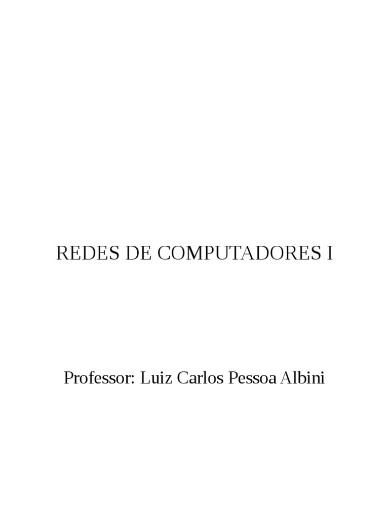 Fundamentos de Redes de Computadores | PDF | Modelo OSI | Rede de ...