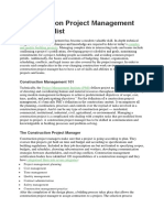 Construction Project Management Checklist