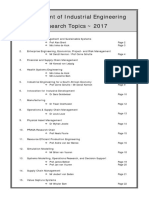 Industrial Engineering - Research Topics 2017