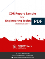 CDR Report Sample For Engineering Technologist