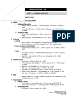 Transportation Law - Syllabus and Cases