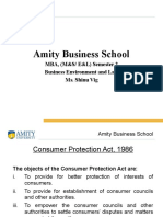 Amity Business School: MBA, (M&S/ E&L) Semester 2 Business Environment and Law Ms. Shinu Vig