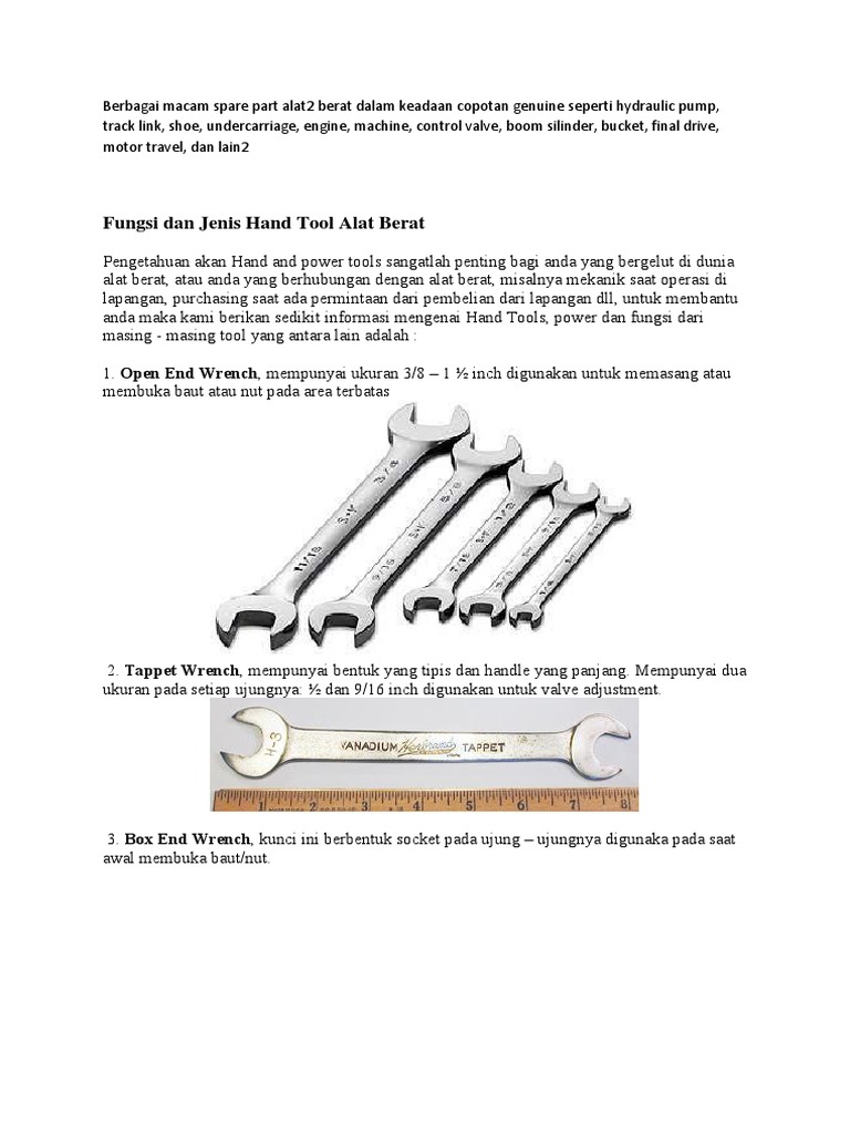 Jenis Jenis Hand Tools Dan Fungsinya