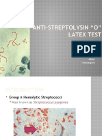 Anti-Streptolysin "O" Latex Test: Group 5