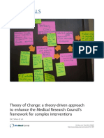 Theory of Change: A Theory-Driven Approach To Enhance The Medical Research Council's Framework For Complex Interventions