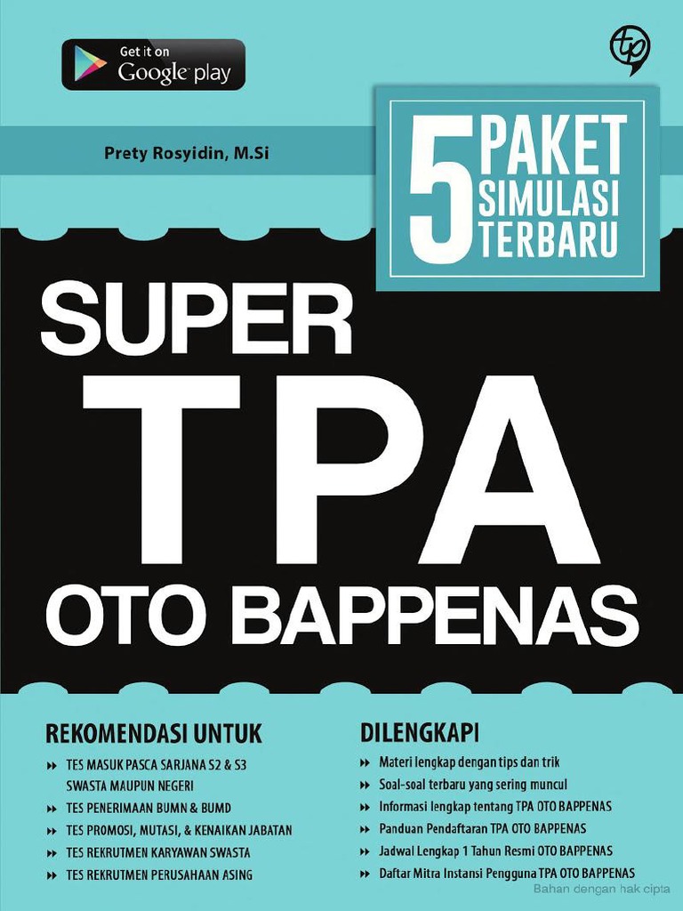 Test Pontensi Akademik Tpa Koperasi Pegawai Bappenas