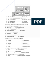 Ficha de Avaliação de Inglês 5