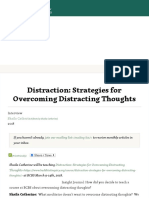 Distraction: Strategies For Overcoming Distracting Thoughts