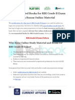 Recommended Books For RBI Grade B Exam With Bonus Online Material
