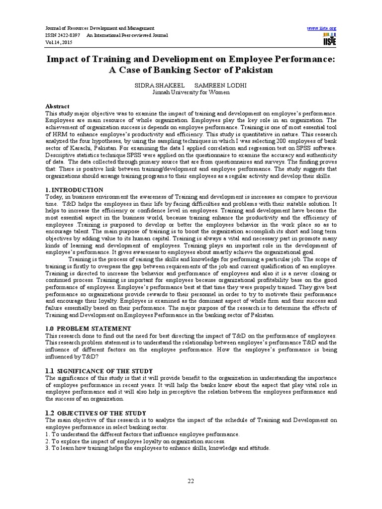 Impact of Training on Employee Performance | PDF | Goal | Employment