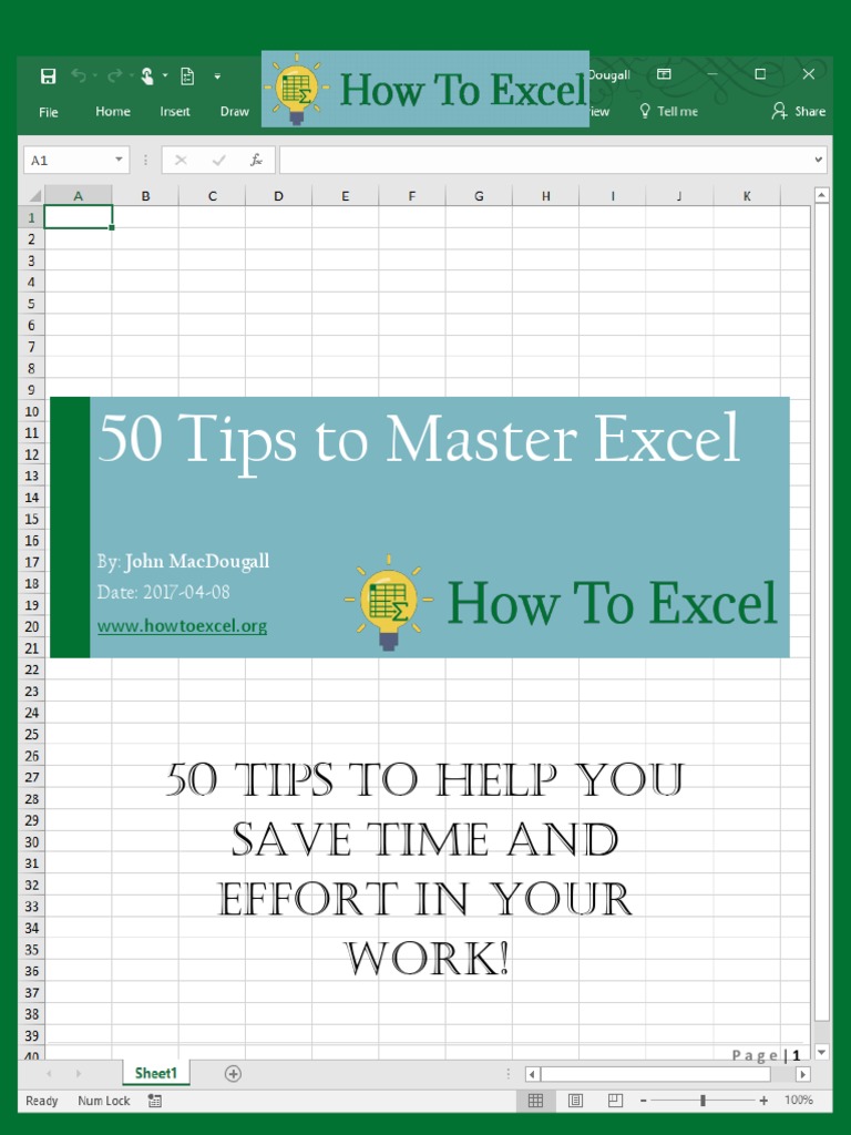 50 Essential Tips to Master Excel | PDF | Spreadsheet | Microsoft Excel