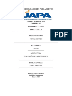 Tarea Ii Evaluacion de La Inteligencia, Uapa