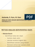 Analisa Berorientasi Objek Pertemuan - 6