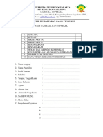 Formulir Pendaftaran Calon Pengurus