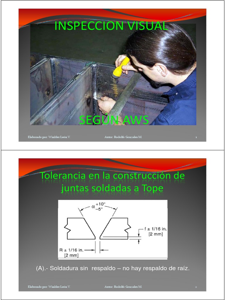 Visual Inspection Guidelines and Tolerances for Welded Joints PDF