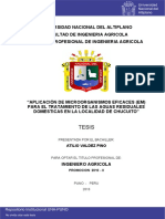 Aplicacion de Microorganismos Eficaces para El Trat de Aguas Residuales en Chicuito by Valdez - Pino - Atilio