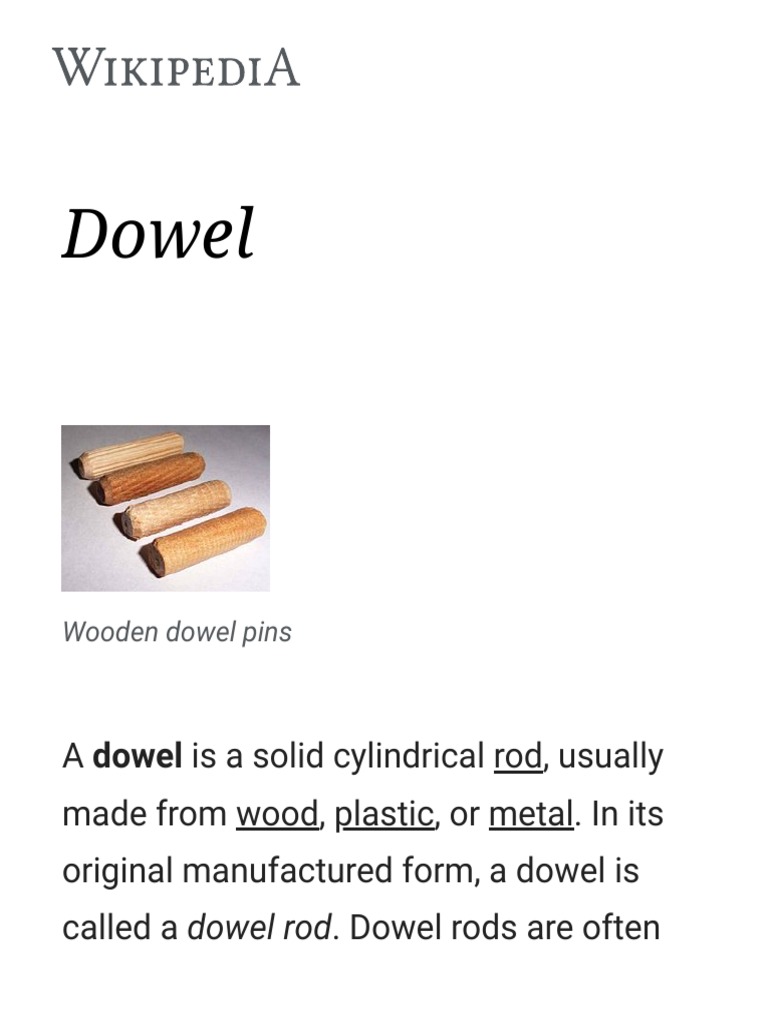 Dowel - Wikipedia