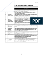 Audit of Security Management: Sl. No. Audit Area Test Procedures