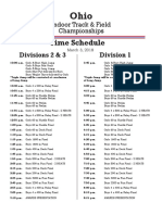 Indoor State Championship Schedule