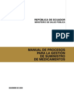 0915 A. Ministerial Manual de Procesos para La Gestion de Medicamentos en El MSP 28-12-2009